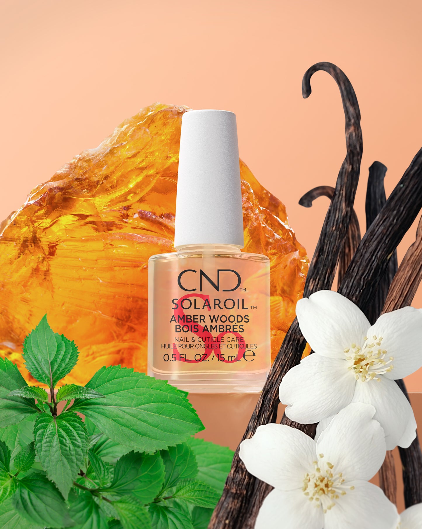 CND ESSENT SOLAR OIL AMBER WOODS 0.5oz