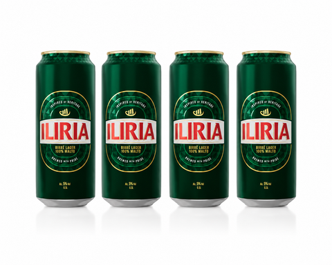Iliria Birrë Lager, 100% Malt, Kanaçe 0.5L, 5%