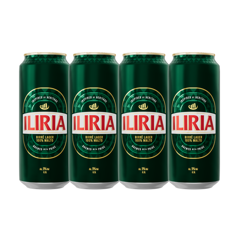 Iliria Birrë Lager, 100% Malt, Kanaçe 0.5L, 5%