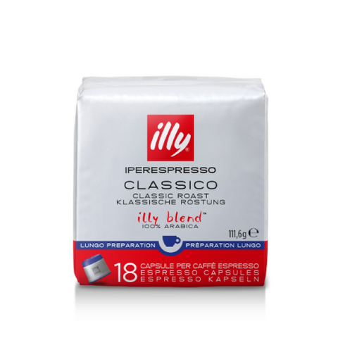 illy Iperespresso Home Coffee Capsules - Classico Lungo 18 pcs
