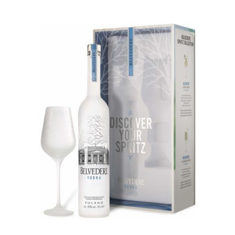 Belvedere Vodka Spritz Glass Gift Box 0.7L